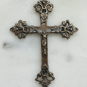 Crucifix - Sterling Silver or Bronze - 924 CeCeAgnes Rosary Parts