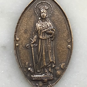 Saint Dymphna Medal - Sterling Silver or Bronze - 1594 CeCeAgnes