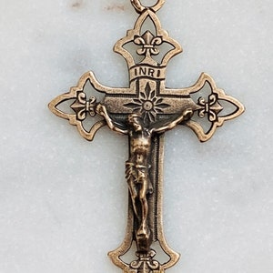 Crucifix - Sterling Silver or Bronze - 739 CeCeAgnes Rosary Parts