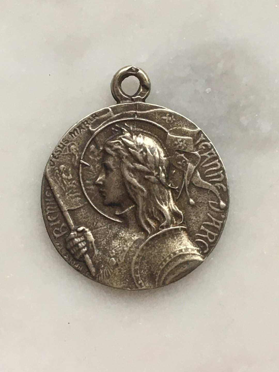 Saint Joan of Arc Medal: 423 Antique Bronze or Sterling Silver ...