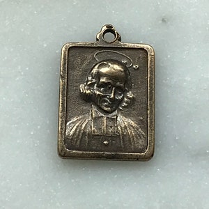 Saint John Vianney and Saint Philomena Medal - Bronze or Sterling Silver - Antique Reproduction 751 CeCeAgnes