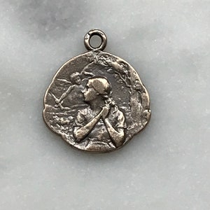 Medal - Saint Joan of Arc - Bronze or Sterling Silver - Antique Reproduction 1069 CeCeAgnes