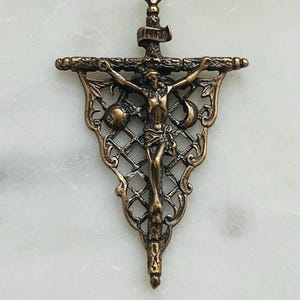 Crucifix - Sterling Silver or Bronze - 1121 CeCeAgnes Rosary Parts
