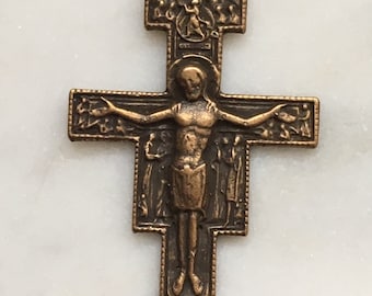 San Damiano krucifixhänge: 685 Sankt Franciskus, bronsradbanddelar