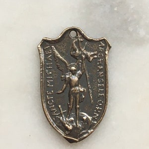Medal - Saint Michael - Bronze or Sterling Silver - Antique Reproduction 1431 CeCeAgnes