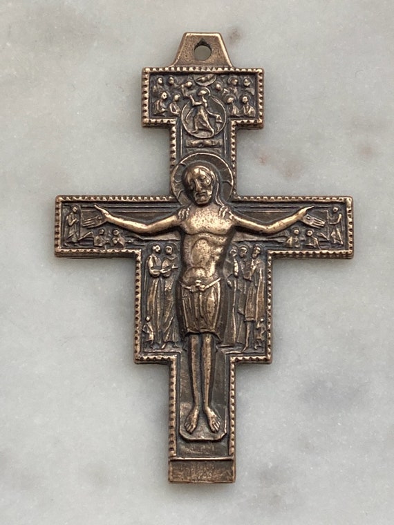 San Damiano Crucifix: 1578 St. Francis Pectoral - Bronze Rosary