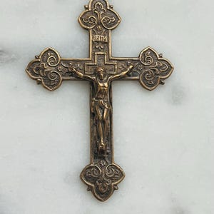 Crucifix - Sterling Silver or Bronze - 1490 CeCeAgnes Rosary Parts