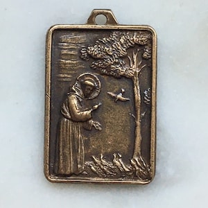Medal - St. Francis and St. Clare (St. Chiara) - Bronze or Sterling Silver - Antique Reproduction 610 CeCeAgnes