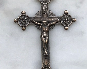 Large Trinity Crucifix -  Bronze - 718 CeCeAgnes Rosary Parts