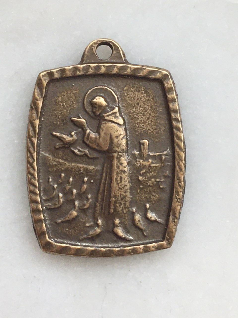 Medal - St. Francis - Bronze or Sterling Silver - Antique Reproduction 796 CeCeAgnes