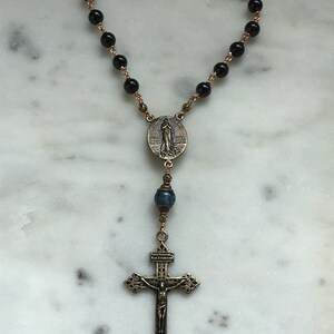 Stella Maris Auto Rosary Garnet and Bronze One Decade Rosary Car Rosary CeCeAgnes image 3