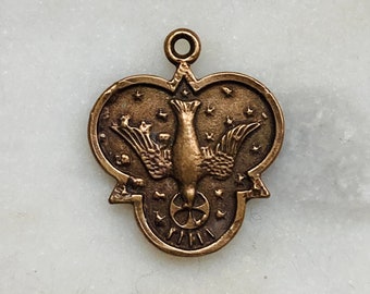 Holy Spirit Medal: 1526 Bronze Antique Reproduction, Italy