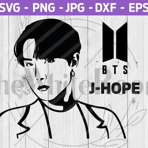 BTS Jhope Stencil Svg Png Ai Digital Download Cut File Etsy