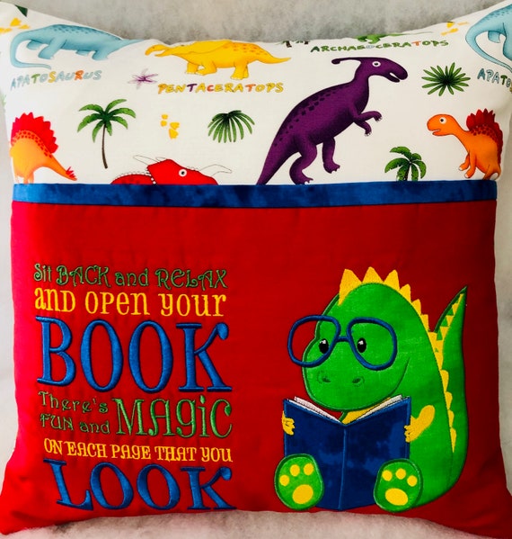 dinosaur reading pillow