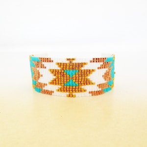 Tribal miyuki bracelet, miyuki bracelet, gift for women, women&#39;s fashion, beaded bracelet, statement bracelet, wide bracelet, cuff bracelet
