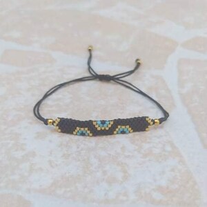 Evil eye bracelet, lucky charm bracelet, miyuki jewelry, beaded bracelet, gift for women, gift for children, handmade jewelry
