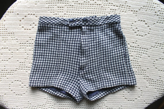 Fast Learner Shorts - 1940s navy houndstooth toddl