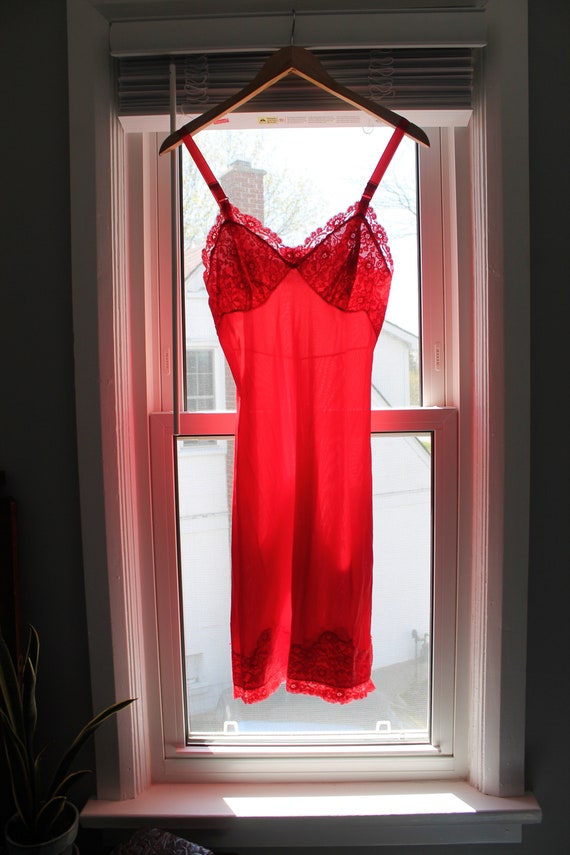 Strawberry Fields Slip - 1950s Vanity Fair bright