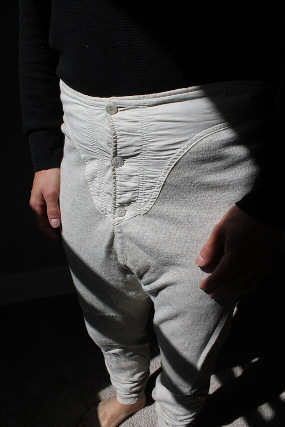 1930s wool blend long john mens underwear from Ann