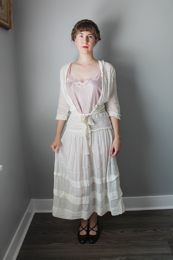 Yesterday's Ghost Dress - 1910s Edwardian antique