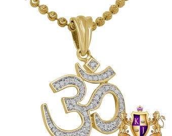 Om Diamond Pendant - Etsy Australia