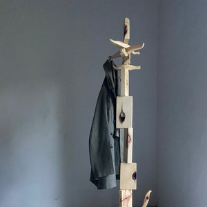 Free Coat rack,  Unique Coat stand, Handmade coat rack, Abstract Coat rack, Entryway furniture, Rustic furniture, Handmade Stand Coat rack