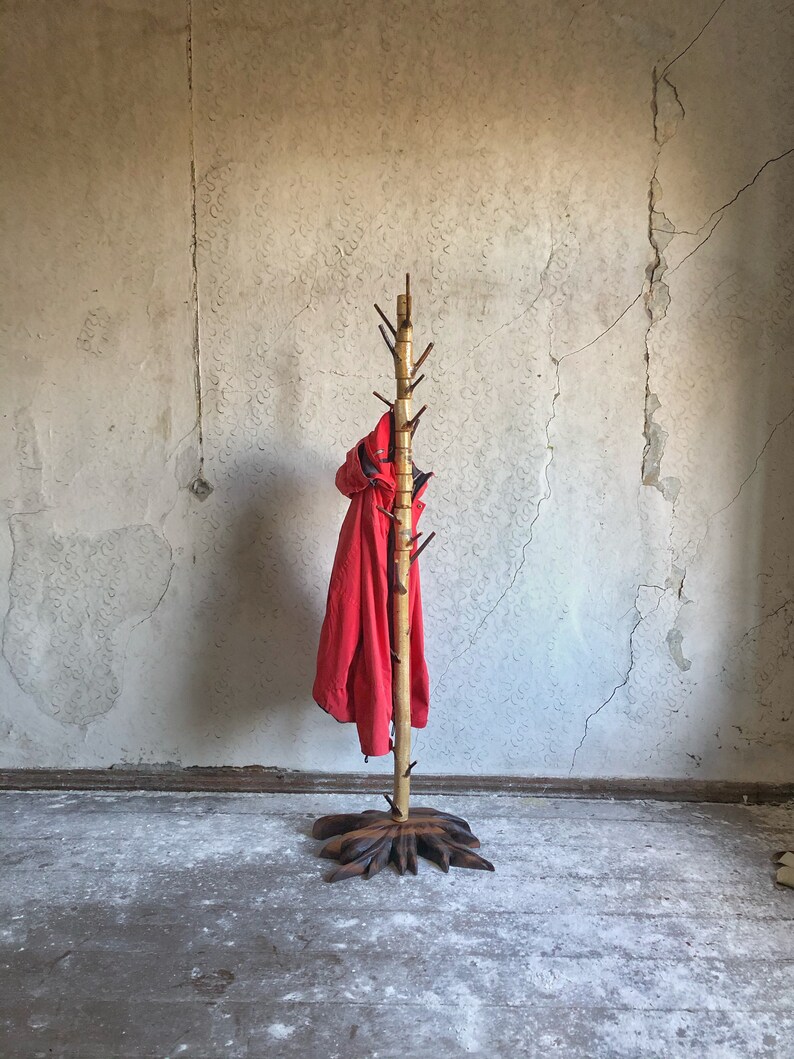 Coat rack Family coat rack Free standing birch coat stand Etsy