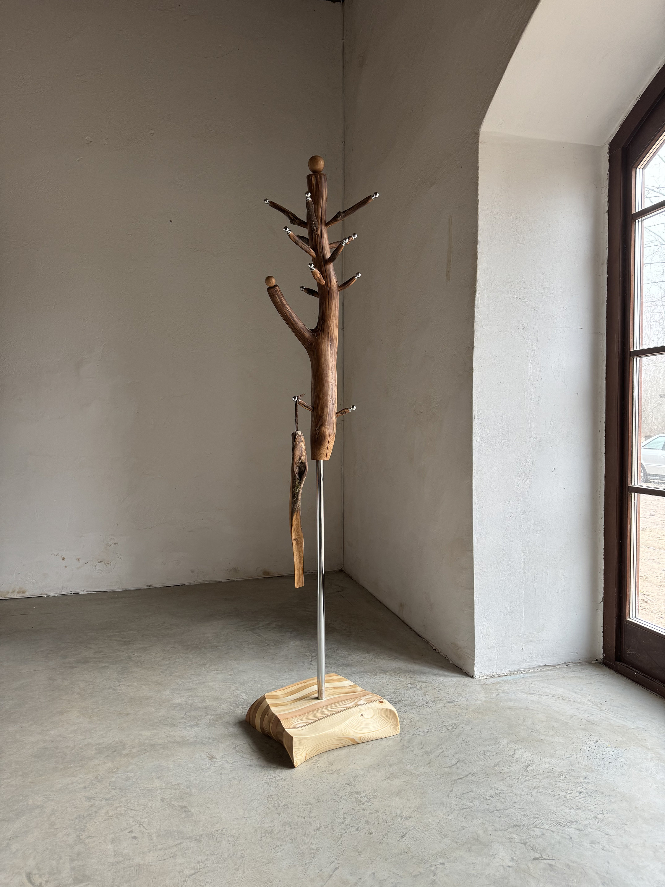 Hat Tree Stand Coat Rack Freestanding Large Wood Tree Rack W/ 8 Hooks ...
