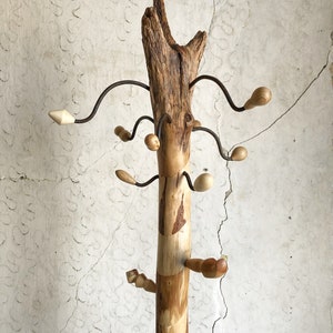 Coat rack stand, hanger, stand coat rack, unique coat rack, coat rack art, free stand coat rack, metal and wood, studio coat rack