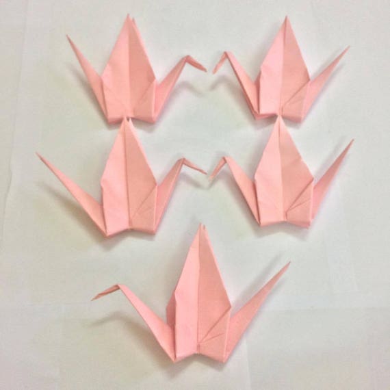 100 6 Leicht Rosa Origami Kraniche Kraniche Aus Papier Party Deko Hochzeitsdekoration