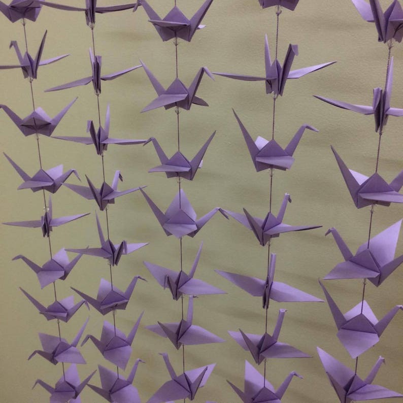 Asian origami cranes kaufman fabric