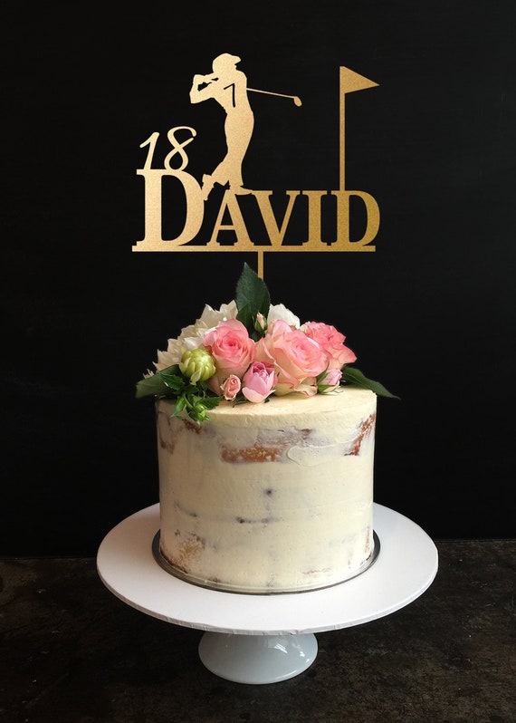 Personalized Golf Cake Topper Birthday Cake Topper Customize Etsy