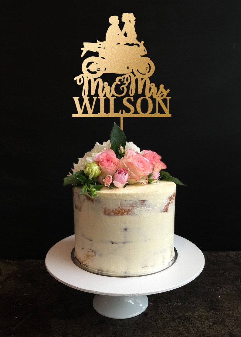 Et Mme Mariage Acrylique Velo Moto M Anniversaire Gateau Topper Decoration Caipinerolo It