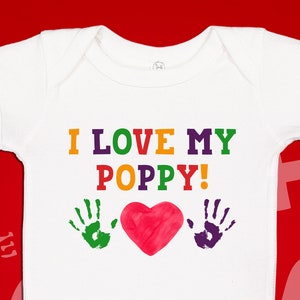 Poppy Heart Baby Onesie Poppy Heart Baby Onesie