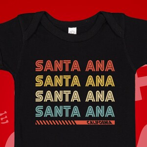 Santa Ana Baby One Piece, Retro Santa Ana Toddler Shirt, Santa Ana Baby Gift, California Newborn Baby Shower Present, CA Kid Clothes, CA Tee