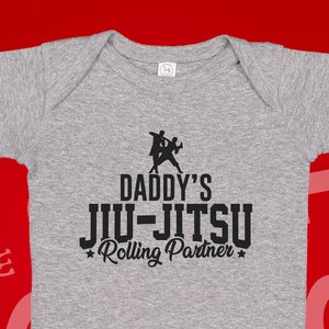 Daddy&#39;s Jiu Jitsu Rolling Partner Baby Bodysuit or Toddler Shirt