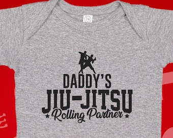 Daddy's Jiu Jitsu Rolling Partner Baby Bodysuit or Toddler Shirt