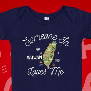 Taiwan Baby Gift, Taiwanese Baby Bodysuit One Piece Shirt, Someone In Taipei Loves Me, Baby Clothes, Clothing, Half Taiwanese, Expat Present