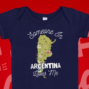 Argentina Baby Gift, Argentinian Baby Bodysuit One Piece, Someone In Argentina Loves Me, Baby Clothes, Clothing, Half Argentinian Present