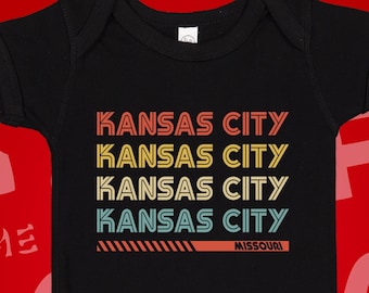 Retro Kansas City Baby Bodysuit: Missouri Newborn Gift