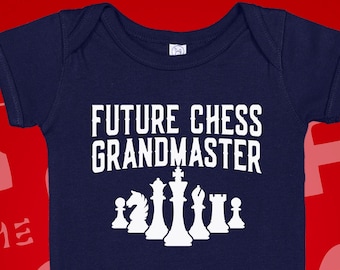 Future Chess Grandmaster Baby One Piece Infant Bodysuit | Chess Player In Training Kid's T-Shirt | Born To Play Chess | Chess Skills Loading