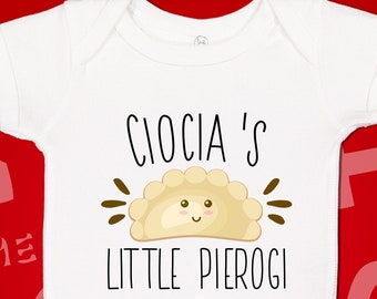 Ciocia's Little Pierogi Baby Bodysuit Toddler T-Shirt, Polish Aunt Gift, Polish Pregnancy Announcement, Cute Polish Baby Outfit for Auntie