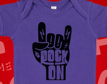 Rock On Baby Bodysuit, Rock and Roll Birthday, Musician Gift