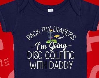 Disc Golf Baby Bodysuit or Toddler Tee: Daddy's Golf Buddy