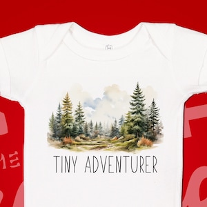 Tiny Adventurer Baby Bodysuit: Outdoor Hiking Clothes