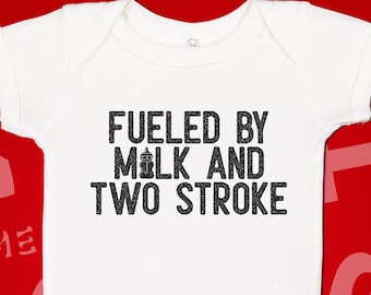 Snowmobile Baby Bodysuit: Fueled By Milk And Two Stroke