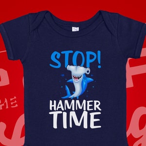 Hammer Time Shark Baby Bodysuit or Toddler Shirt