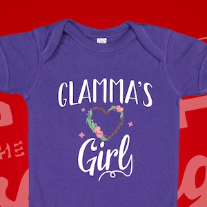 Glamma's Girl Baby Bodysuit One Piece, Toddler Shirt, Glamma Gift, Glamma Baby Girl Clothes, Granddaughter Gift, Mother's Day, Little Girl