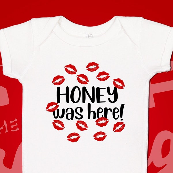 Honey Was Here Baby Bodysuit One Piece or Toddler Shirt, Honey Shirt, Honey Gifts, Honey Grandma Gift Idea, Honey Newborn Baby Clothes