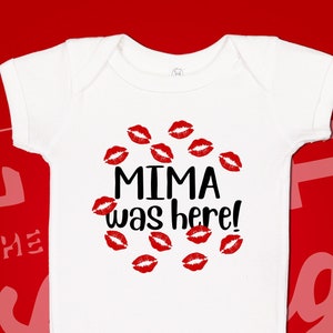 Mima Was Here Baby Bodysuit One Piece or Toddler Shirt, Mima Shirt, Mima Gifts, Mima Grandma Gift Idea, Mima Newborn Baby Clothes, Mima Love